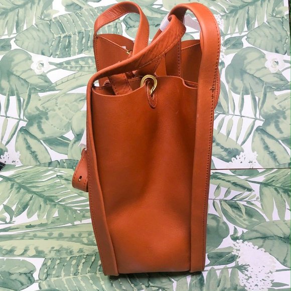 Madewell The Sydney Tote AI575 Burnished Caramel Brown Bag Purse Leather NEW - Picture 4 of 9